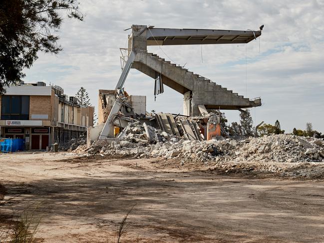 The last parts of Football Park in West Lakes, taken on March 3