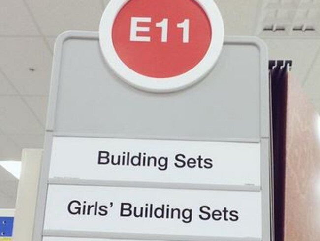 Target gender-based signage. Picture: Abi Bechtel/Twitter