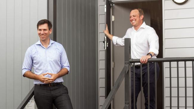 Premier Steven Miles and Bundaberg Labor MP Tom Smith on Tuesday, March 26, inspecting the latest social housing to be completed.