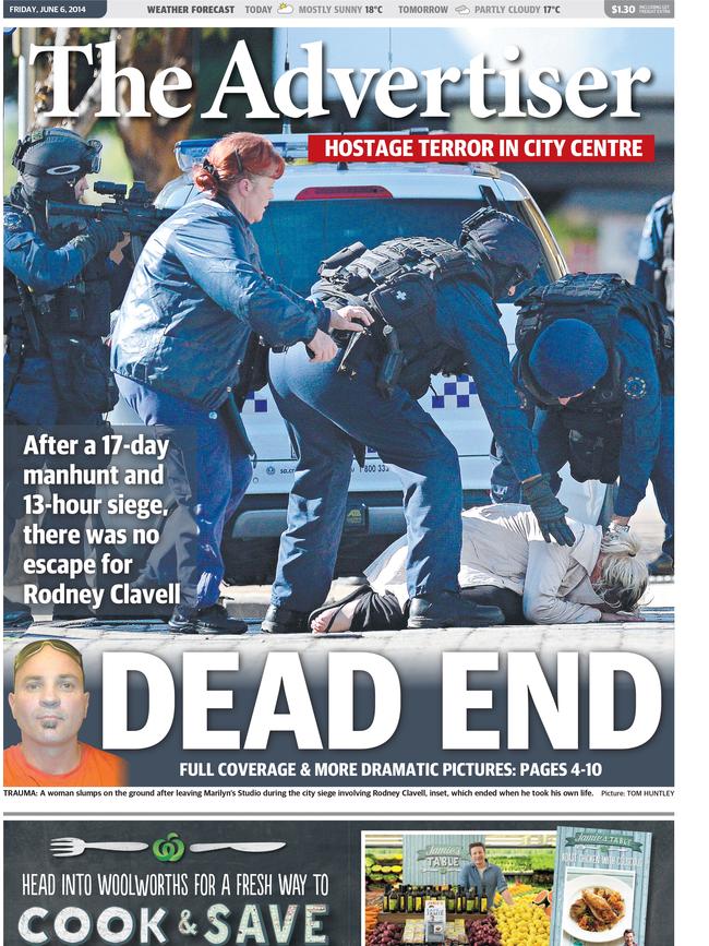 The Advertiser’s front page from June 6, 2014.