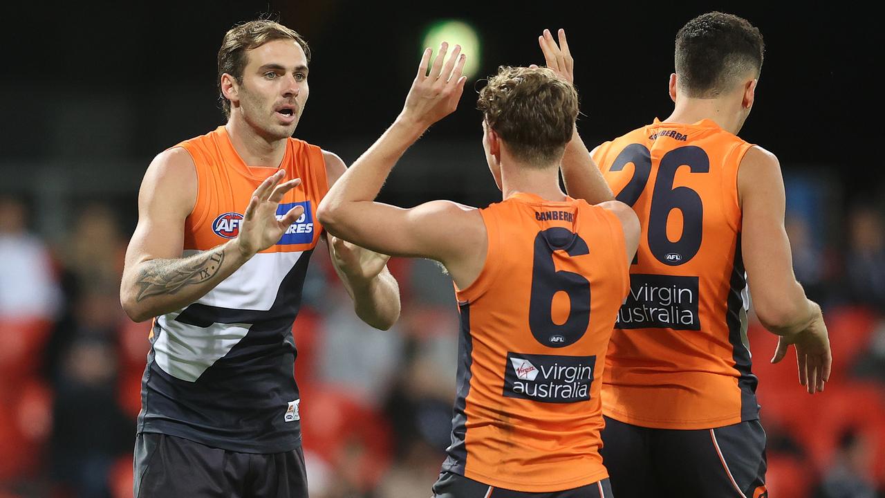 GWS kicked two goals in three quarters, and then came to life when they had to score to win. (Photo by Chris Hyde/Getty Images)