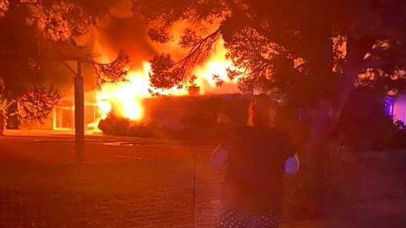 Cowwarr Primary School burnt down last night. Picture: Lianna Bassett