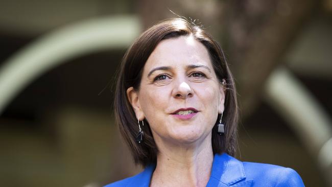 Deb Frecklington confirmed Labor would be put last on all of the LNP’s own how-to-vote cards. Picture: Attila Csaszar