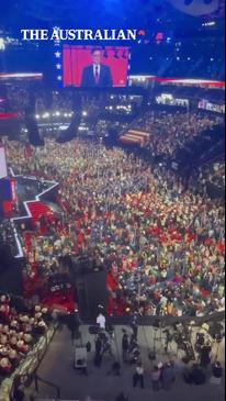 Trump’s VP pick J.D. Vance appears on floor