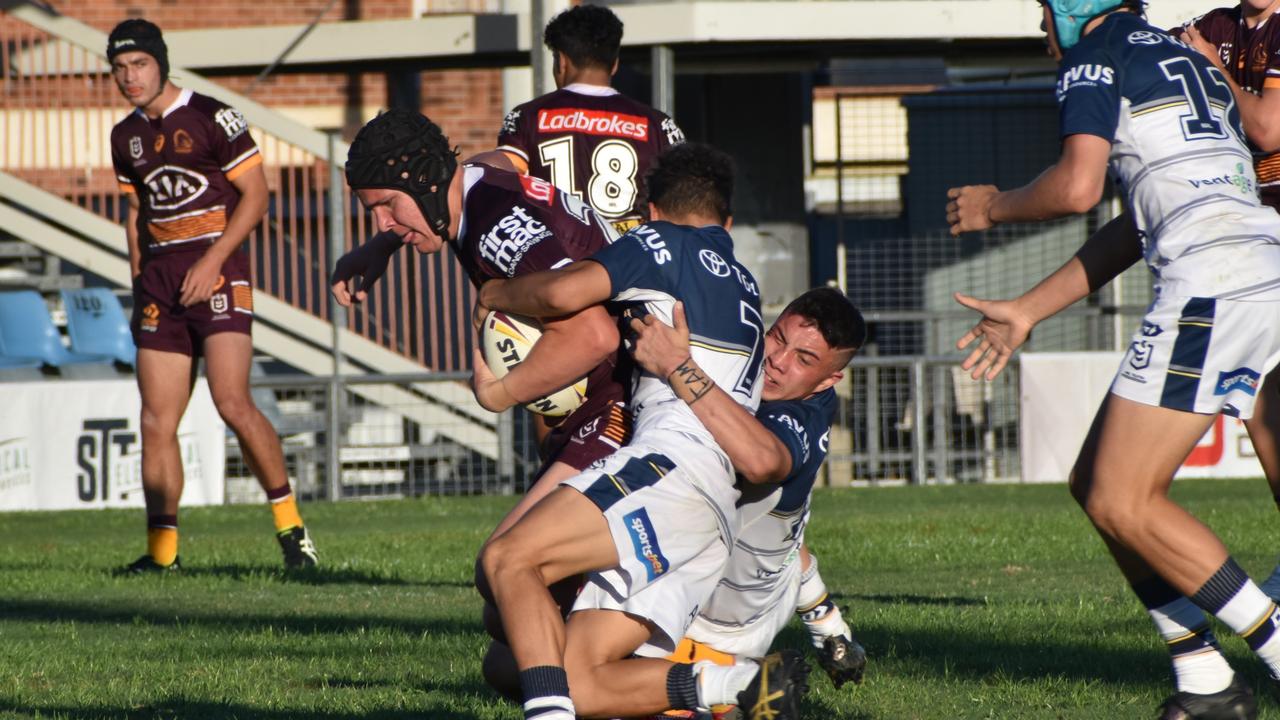 North Queensland Cowboys, Brisbane Broncos under-16 teams face off at Rockhampton's Browne Park on October 2, 2021.