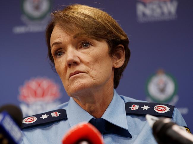 Commissioner Webb has been criticised in recent weeks for her media performance following the deaths of Luke Davies and Jesse Baird. Picture: NCA NewsWire / Nikki Short