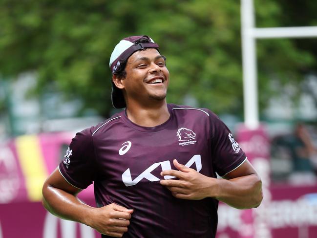 Selwyn Cobbo, Brisbane Broncos training, Red Hill. Picture: Liam Kidston