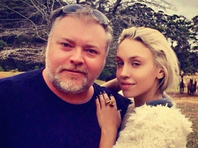 Love being in the news ... Kyle Sandilands and his model girlfriend, Imogen Anthony. Picture: Instagram