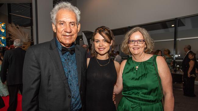 Charlie King, Jayne Lloyd and Emma King at the Darwin Convention Centre. Picture: Pema Tamang Pakhrin