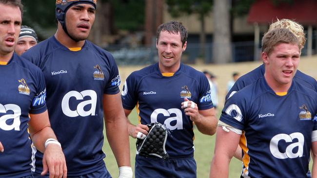 Julian Huxley makes a comeback after undergoing surgery to remove a brain tumour playing for the Brumby Runners v Junior Waratahs at Knox College in Sydney.