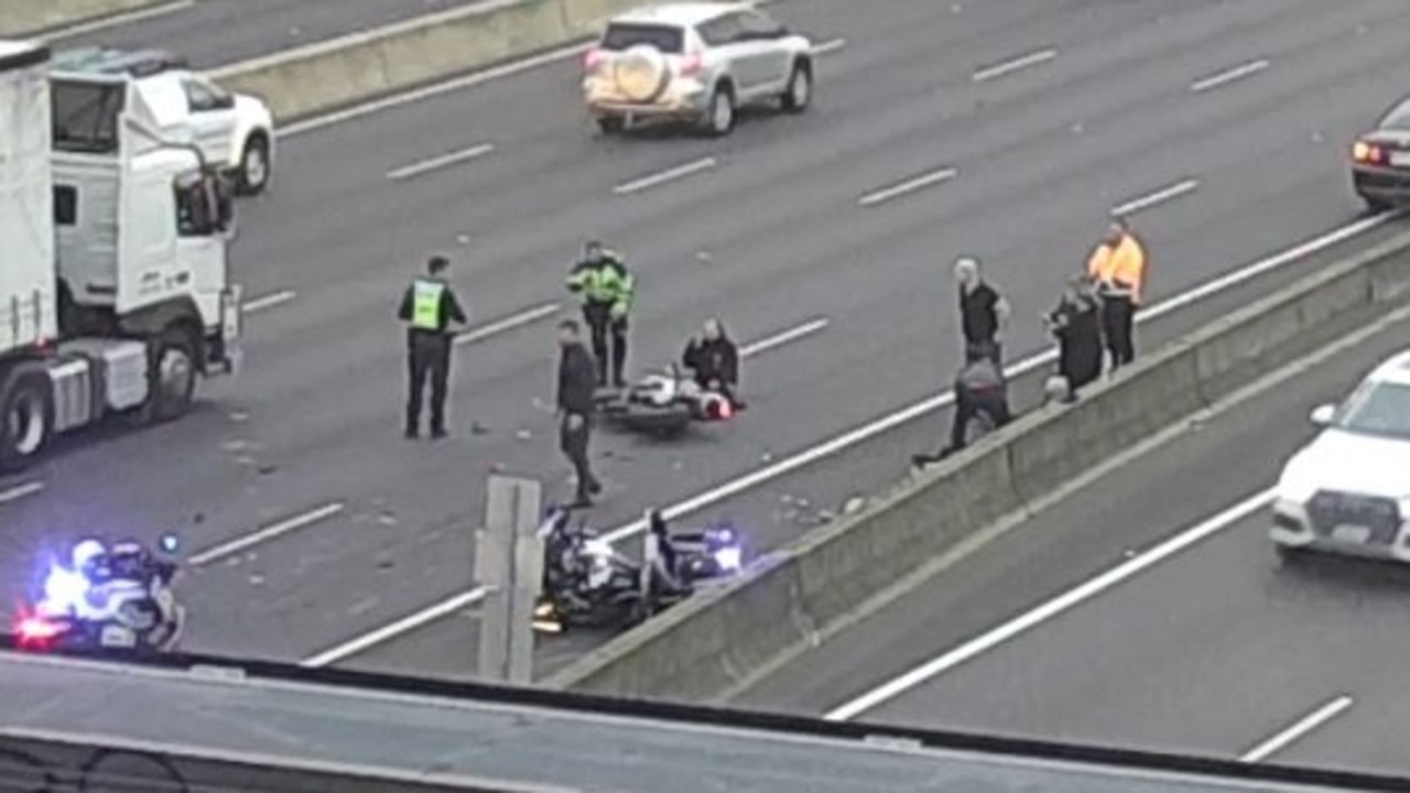Police motorbike collides with motorcyclist in Melbourne’s north