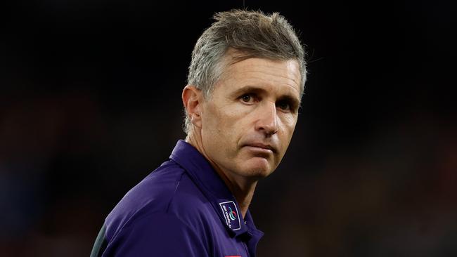 Justin Longmuir is finding himself under increasing pressure. (Photo by Michael Willson/AFL Photos via Getty Images)