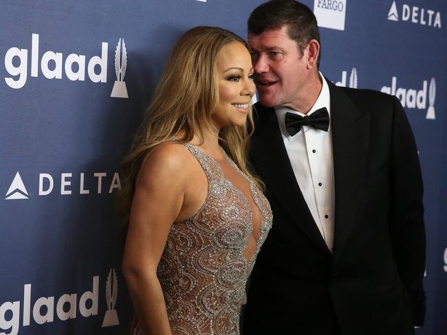Mariah Carey and James Packer travelled the world together in front of the camera. Picture: Getty