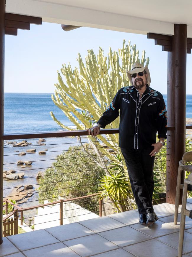 Brad Legge at his Coalcliff home that overlooks the ocean.