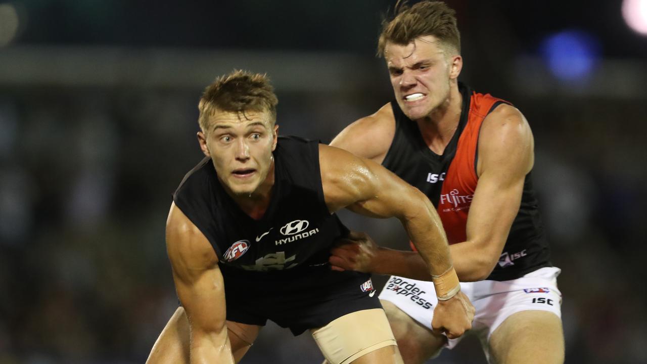 Patrick Cripps was outstanding against Essendon. Picture: AAP Images 