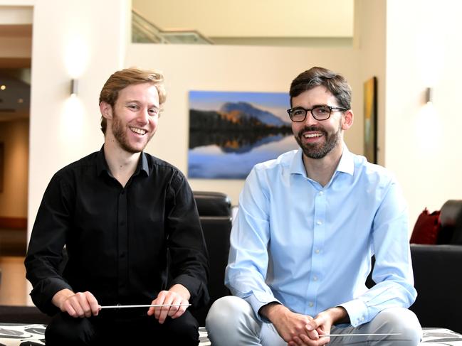 Australian Conducting Academy participants Leonard Weiss and Scott Wilson. Picture: FIONA HARDING