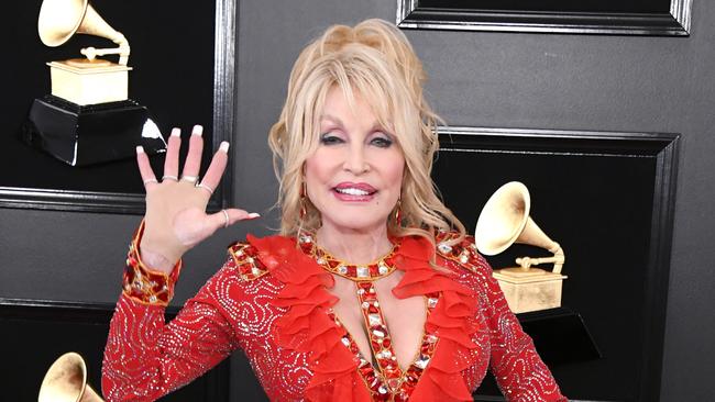 Dolly Parton donated $US1m to a research centre – money that was used in the development of a COVID-19 vaccine. Picture: Getty Images