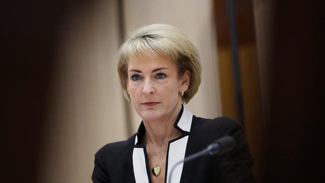 Senator Michaelia Cash appearing at senate estimates at Parliament House in Canberra. Picture Kym Smith