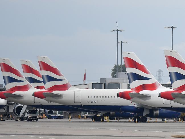 Donald Trump said flights from the UK and Ireland into the US will be banned from Monday. Picture: AFP