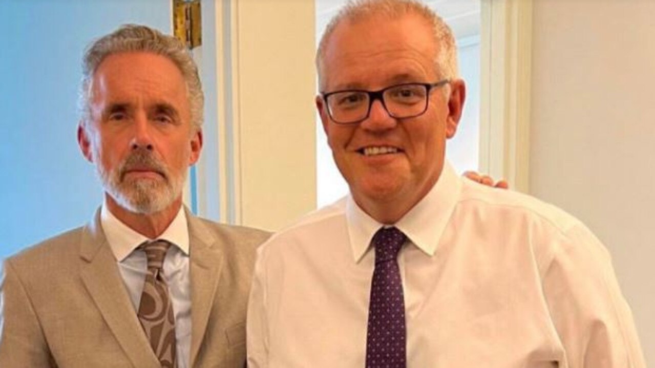 ScoMo was all smiles as he met Jordan Peterson recently. Picture: Facebook