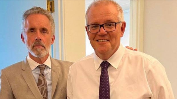 ScoMo was all smiles as he met Jordan Peterson recently. Picture: Facebook