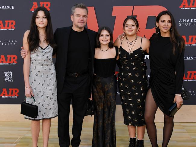 The actor shares three daughters with wife Luciana Barroso and he is also stepdad to Luciana’s daughter from a previous relationship. Picture: Jon Kopaloff/Getty Images