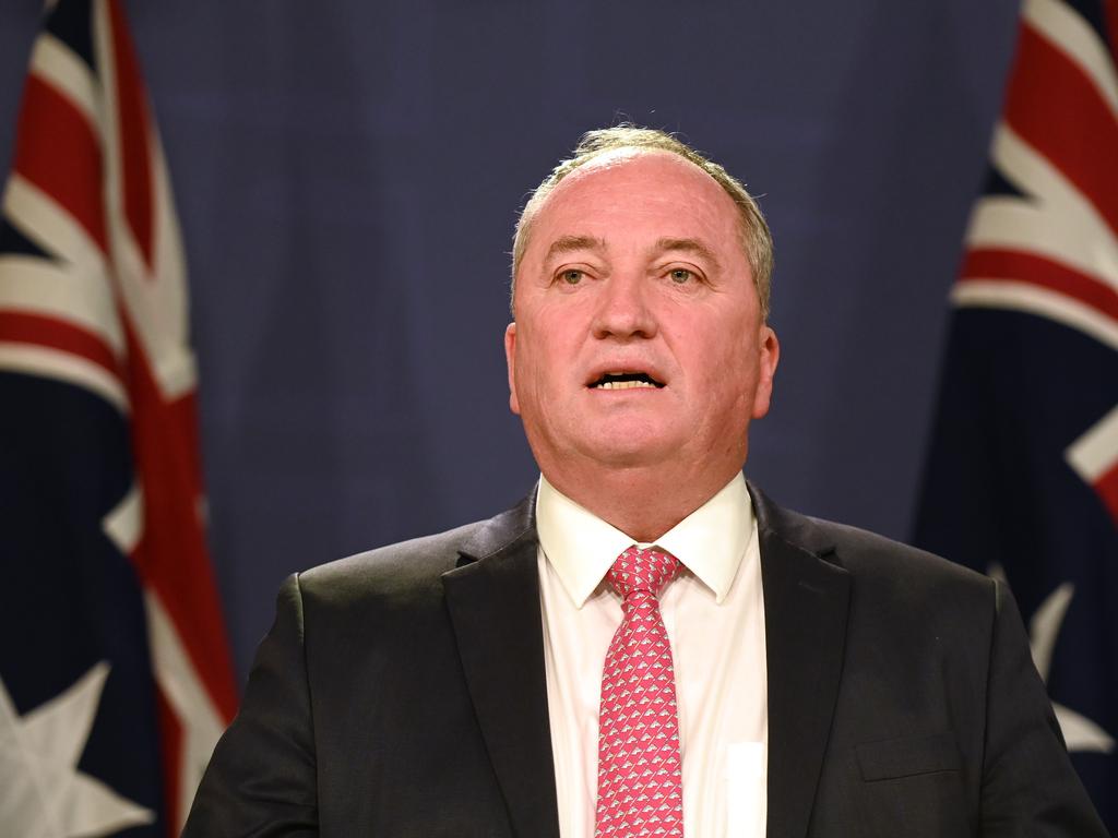 Barnaby Joyce will announce $400m in funding for the inland freight route. Picture: NCA NewsWire / Jeremy Piper