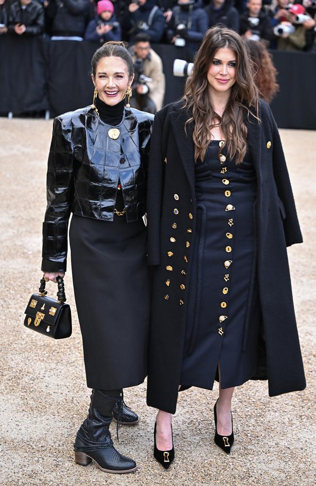 ‘Wonder Woman’ actress Lynda Carter, 73, and daughter Jessica Altman dressed for the weather at the Schiaparelli Haute Couture Spring-Summer 2025 show. Picture: Stephane Cardinale - Corbis/Corbis via Getty Images