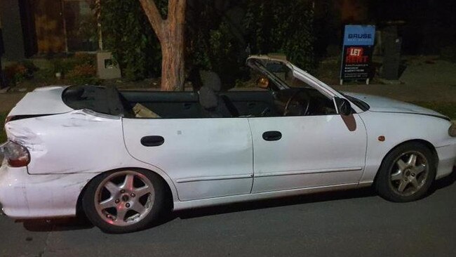 The home made convertible caught the attention of police after running a red light. Photo: SA Police.