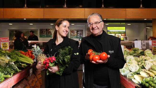 For Sun Tas. Dennis Behrakis managing director and daughter Soula Behrakis retail operations manager pictured at the Kingston store. The Behrakis family are opening more Salamanca Fresh stores. Picture Nikki Davis-Jones