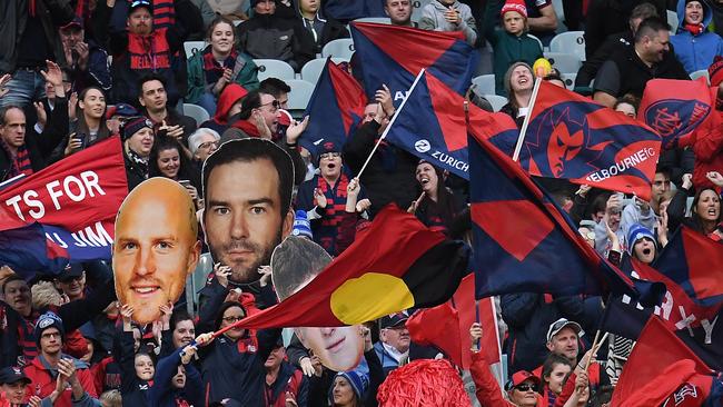 Melbourne fans at the MCG in Round 23. Picture: AAP Images