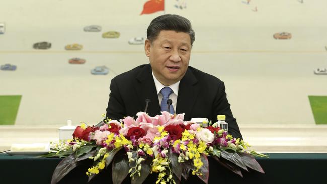 BEIJING, CHINA - NOVEMBER 22: Chinese President Xi Jinping speaks during a meeting with delegates from the 2019 New Economy Forum at the Great Hall of the People in Beijing, China November 22, 2019.  (Photo by Jason Lee-Pool/Getty Images)