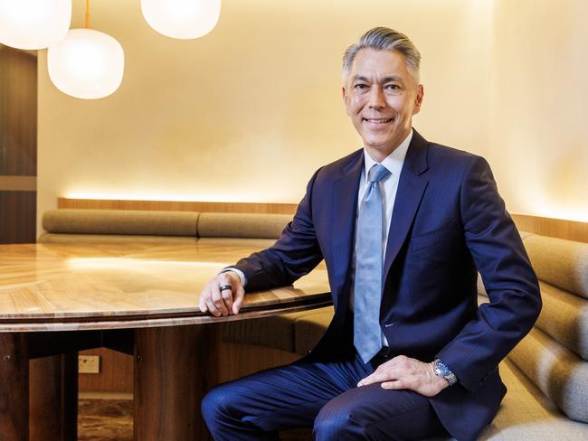 MELBOURNE, AUSTRALIA - Newswire Photos February 20, 2024: BHP CEO Mike Henry pictured at their Collins Street headquarters ahead of profit results. Picture NCA NewsWire / Aaron Francis