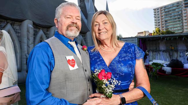 Lynda and Michael Moore at The Inflatable Church on Valentine's Day renewing their vows. Picture: Russell Millard