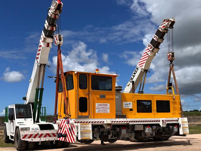 Wilmar Sugar and Renewables’ new $2 million locomotive Alma, which has been delivered to Inkerman Mill in the Burdekin. Picture: Supplied