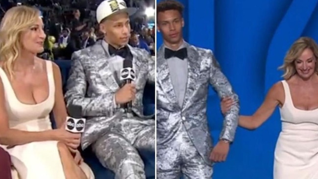 Dyson Daniels and his mum at the NBA Draft.