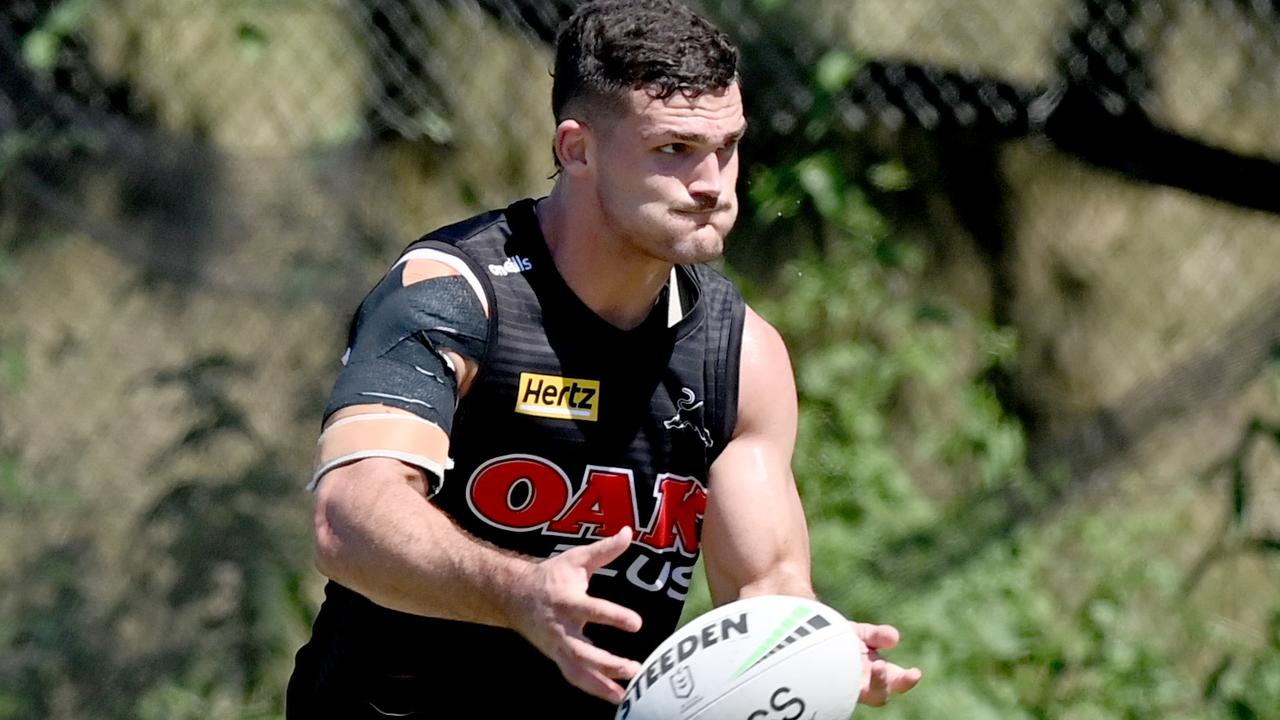 Nathan Cleary is back at training. Picture: Jeremy Piper