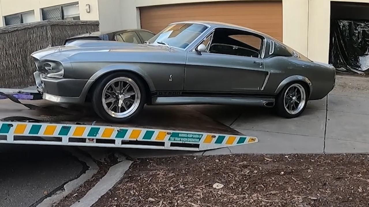 Criminal syndicates targeted under AFP-led Operation Ironside, specifically Operation Andiamo in Victoria. Pictured is a Ford Mustang. Picture: AFP