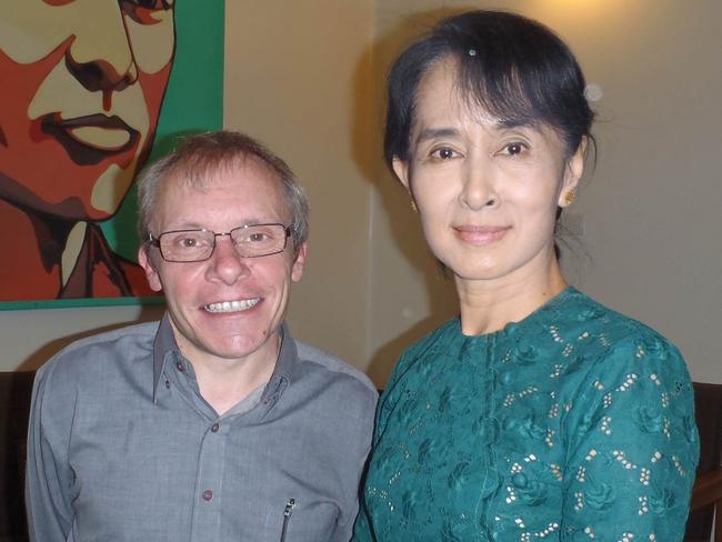 Australian economist Sean Turnell with Aung San Suu Kyi. Handout