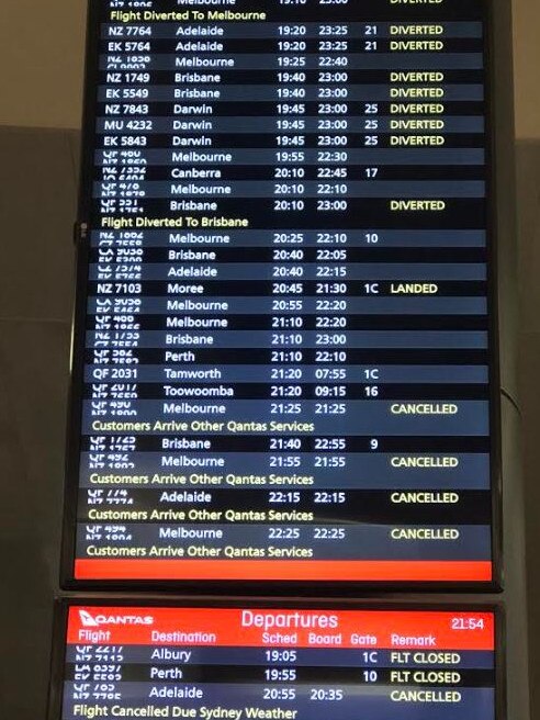 Severe storms caused havoc at the airport.