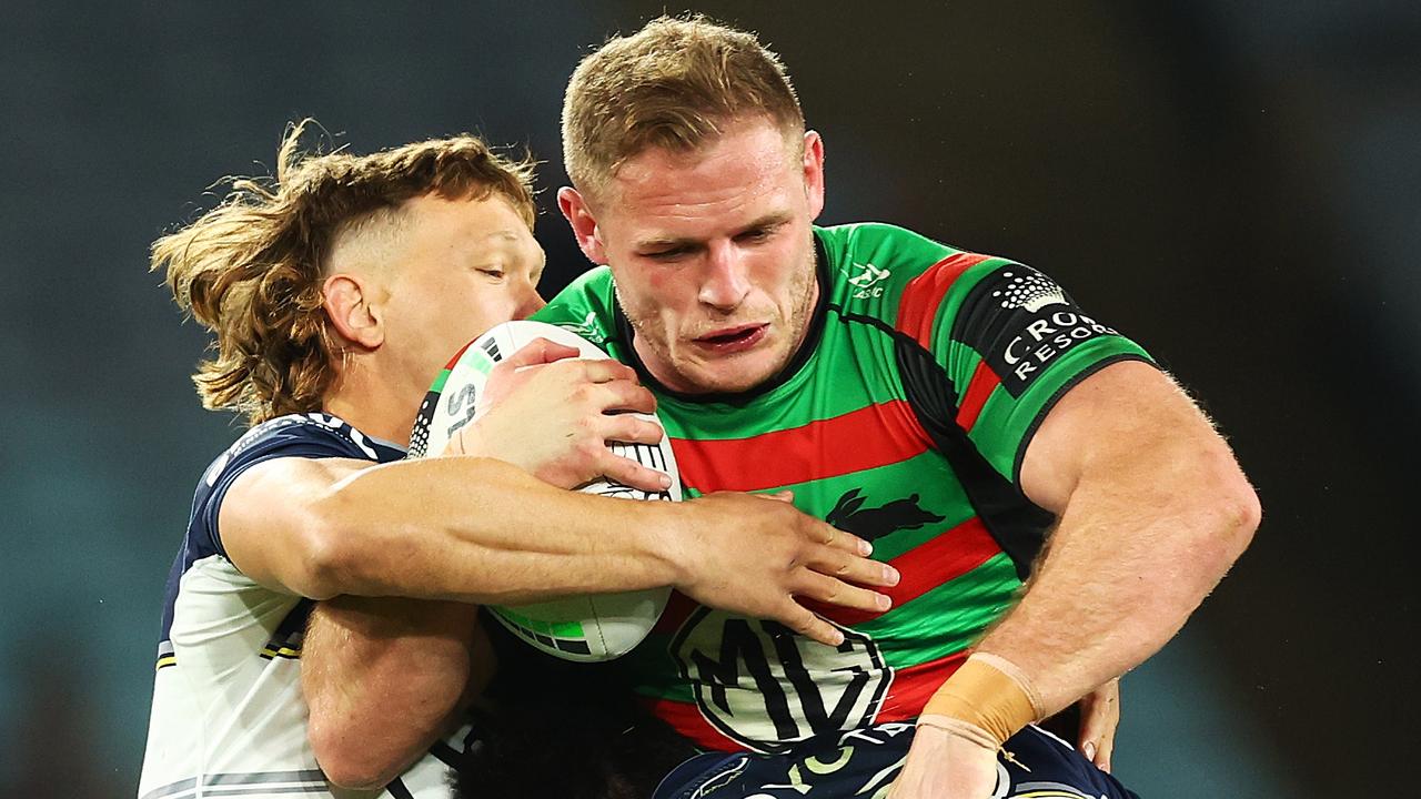 Tom Burgess scored the Rabbitohs’ final try to seal the win. Picture: Mark Metcalfe/Getty Images