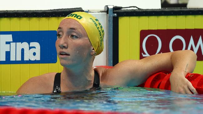 Lani Pallister of Team Australia reacts after winning bronze.