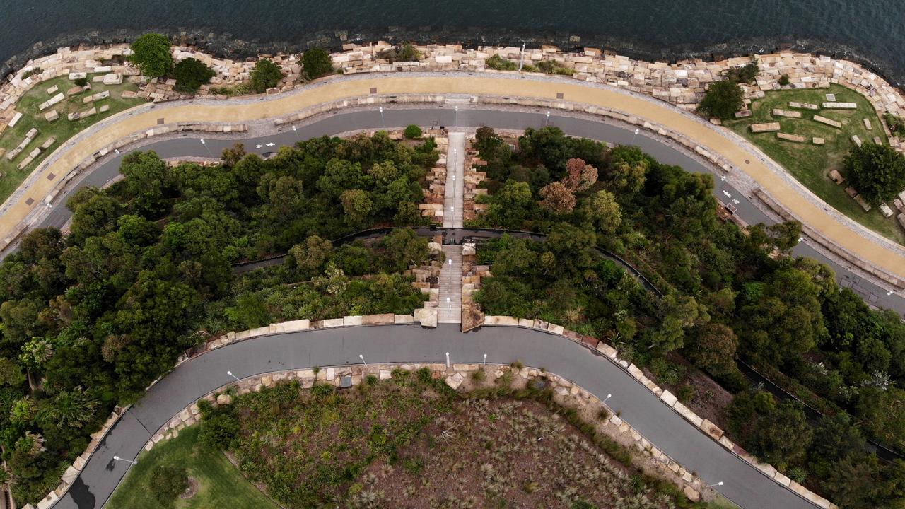 The roads around Barangaroo Reserve without cars. Picture: Toby Zerna