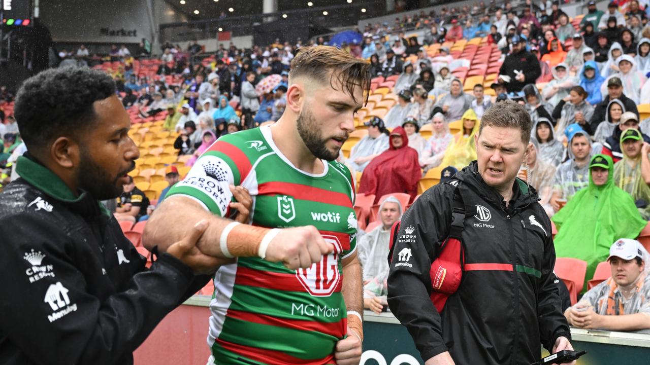 Jacob Host’s season could be over after suffering a second serious shoulder injury. Picture: NRL Photos.