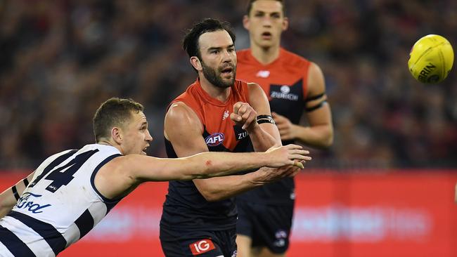 Jordan Lewis was brilliant against Geelong. Picture: AAP Images