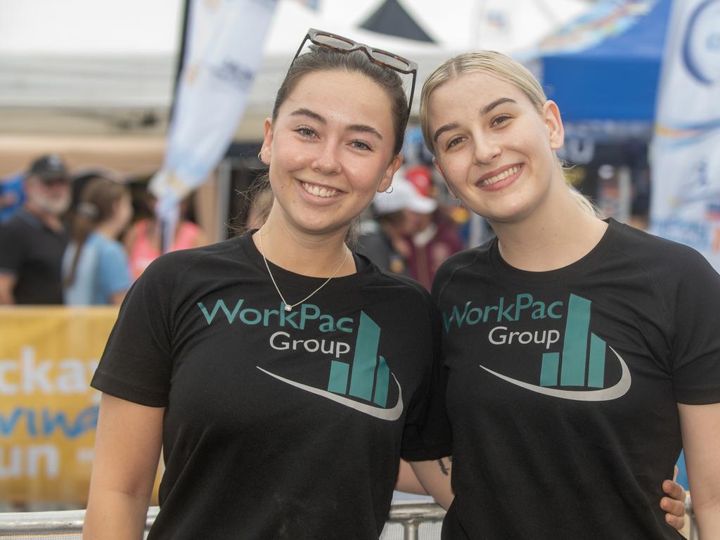 Taylah Woollard and Bridget Shanahan at Mackay Marina Run Sunday 4 June 2023 Picture: Michaela Harlow