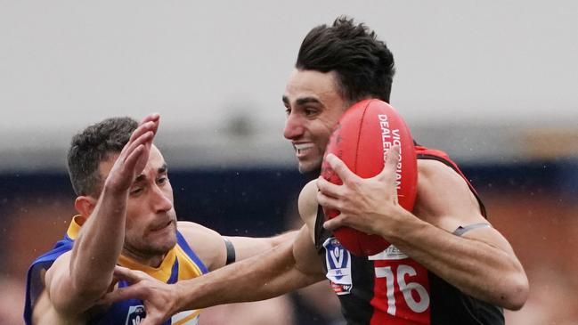 Bruno Laguda in action for Essendon VFL in 2019.