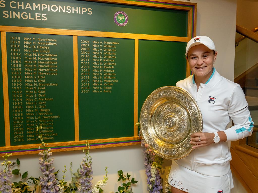 Inside the halls of Wimbledon was when Barty first began to seriously consider retirement. Picture: AELTC/Thomas Lovelock – Pool/Getty Images