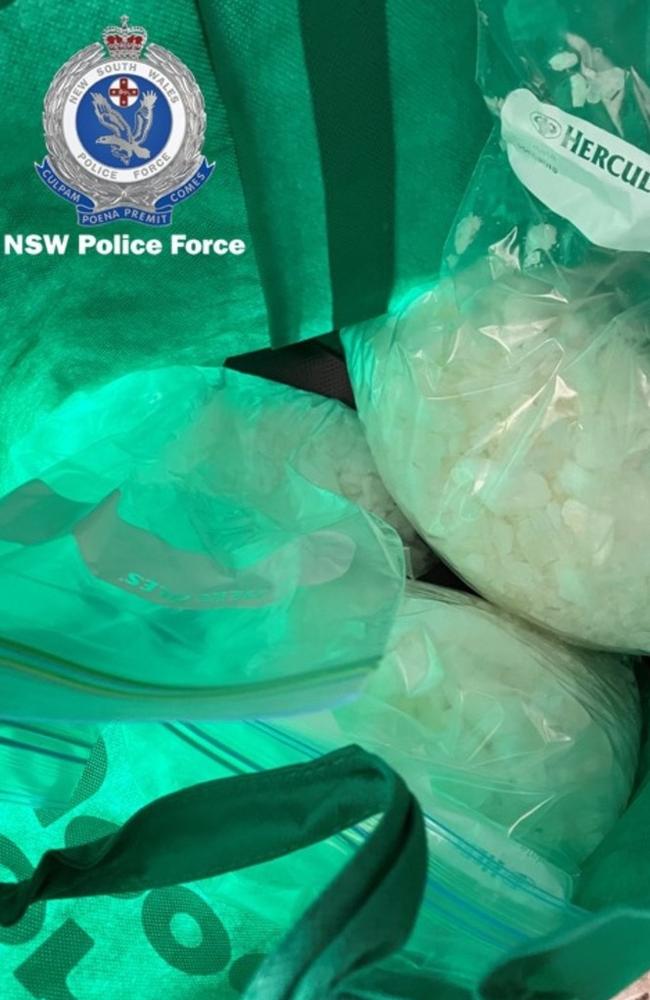 Police seized 2.5kg of meth and 0.816kg of heroin. Photo: NSW Police