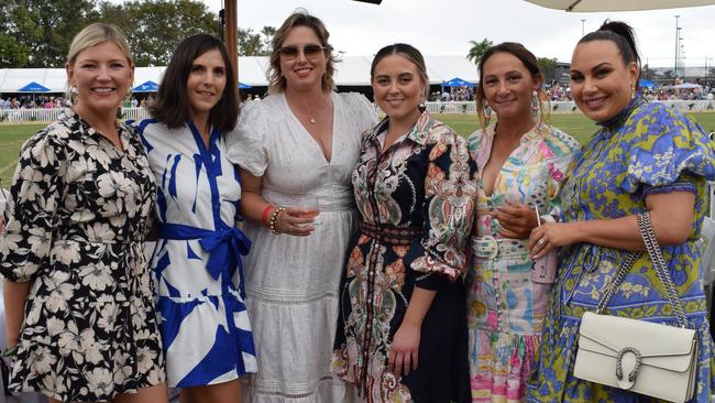 Heidi, Pip and Claire at the Rockhampton Jaguar Land Rover Pop-Up Polo on June 3, 2023. Picture: Aden Stokes
